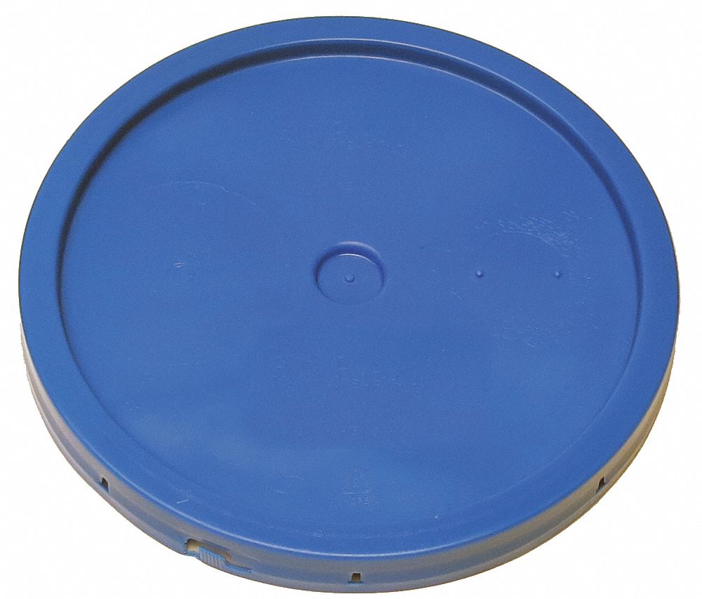 PLASTIC PAIL LID,BLUE,TEAR TAB,1-3/16INH