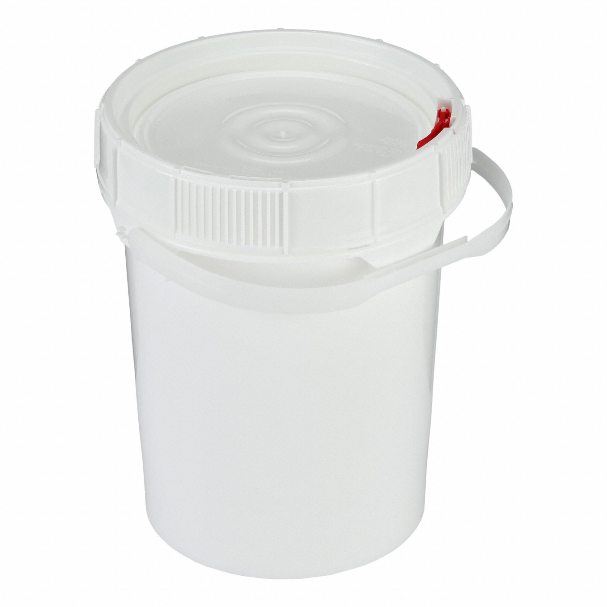 Storage Pail: 5 gal, Screw Cap, Plastic, 11 1/4 in, 16 in Overall Ht, Lid Included