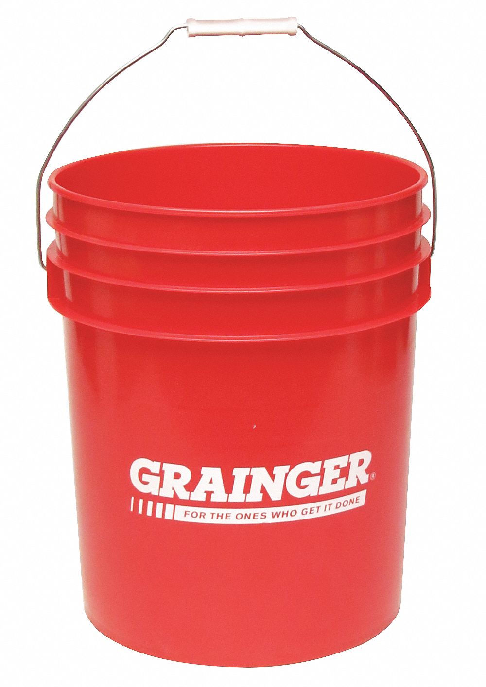 GRAINGER APPROVED 51503 Pail,Screw Top,Round,12.2 gal,HDPE,White 