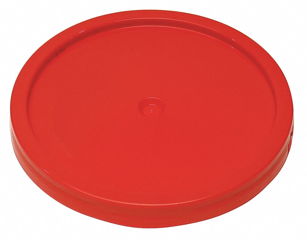 PLASTIC PAIL LID,RED,TEAR TAB,1-3/16IN H