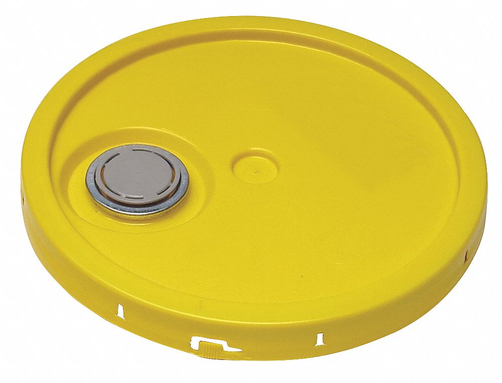 LID,YELLOW,SPOUT W/TEAR TAB,1-3/16 IN. H