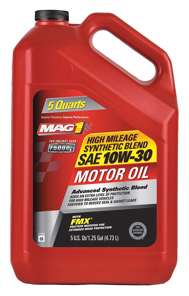 MAG 1 Synthetic Blend, Engine Oil, 5 Qt, 10W-30, For Use With Gasoline ...