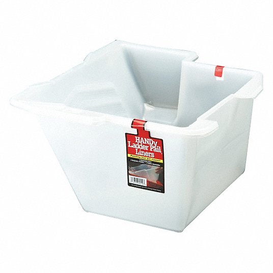 Paint Pail Liner: 1 gal Capacity, 17 in, 15 in Overall Lg, Plastic, 2 PK