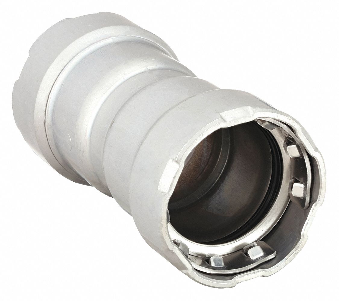 Viega Megapress Zinc Nickel Plated Carbon Steel Press Fit X Press Fit Coupling With Stop 9683