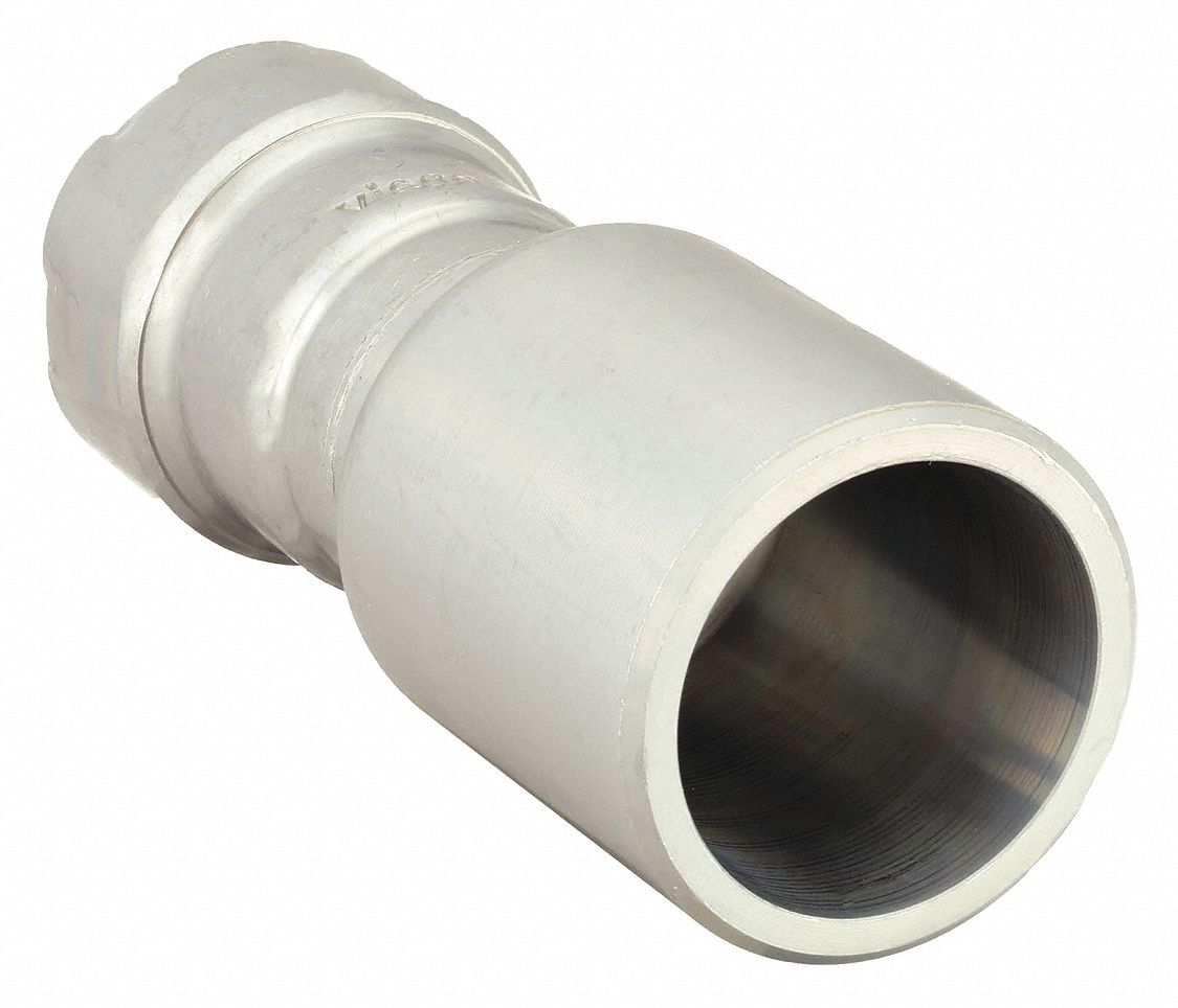 Crimp Fitting: 1 in Pipe x 3/4 in Pipe Size, FTG x Press-fit, Steel, EPDM