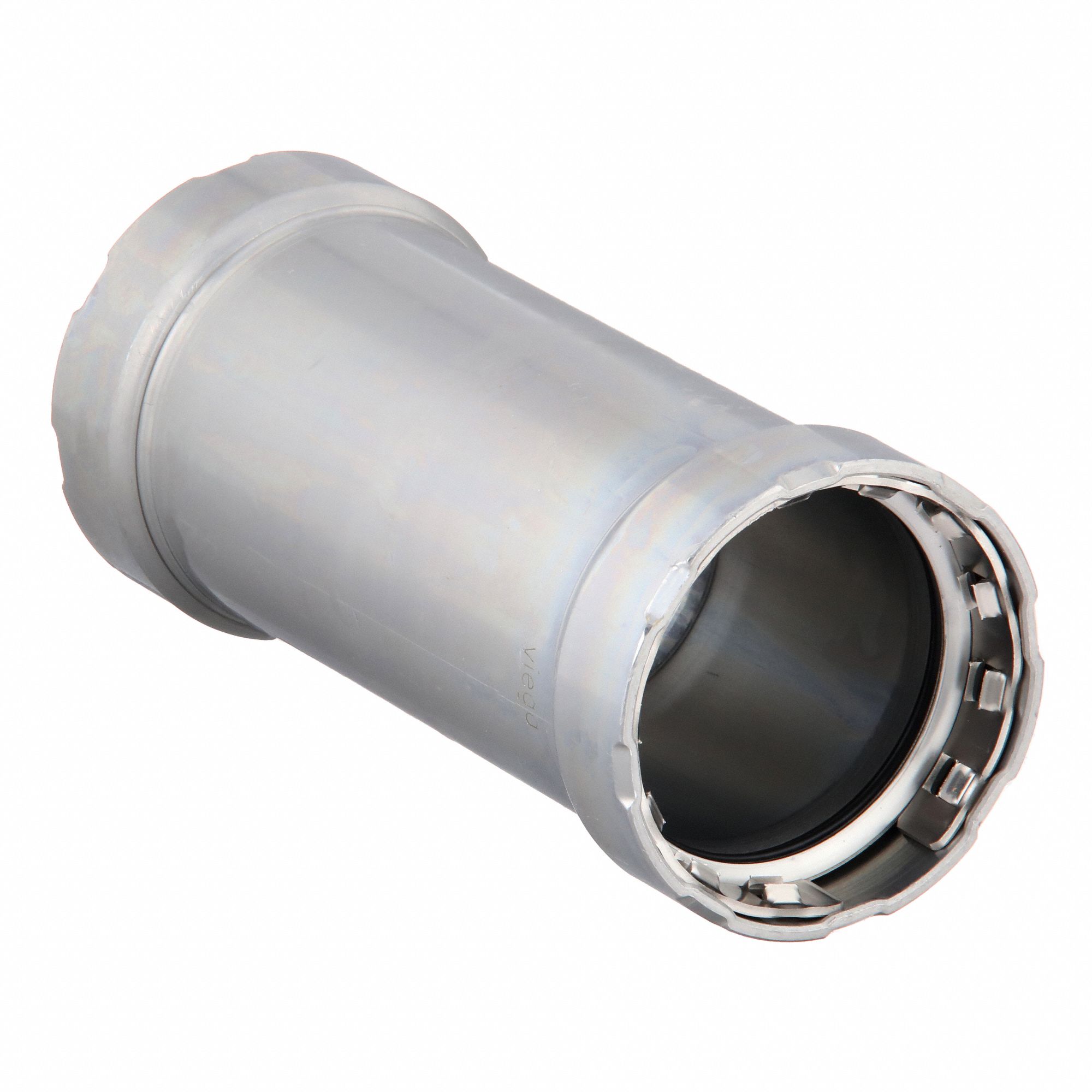 Crimp Coupling Fitting: 1 1/2 in Pipe x 1 1/2 in Pipe Size, Press-fit x Press-fit
