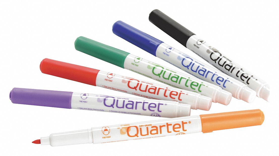 QUARTET, Fine, Capped, Dry Erase Markers 49EU67659511QA Grainger