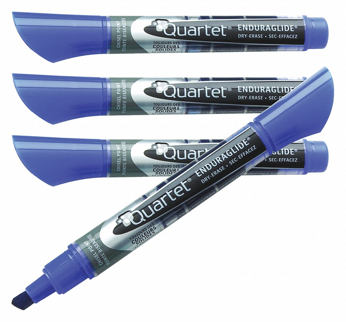 QUARTET Dry Erase Markers, Chisel, Marker Cap Capped, Barrel Type