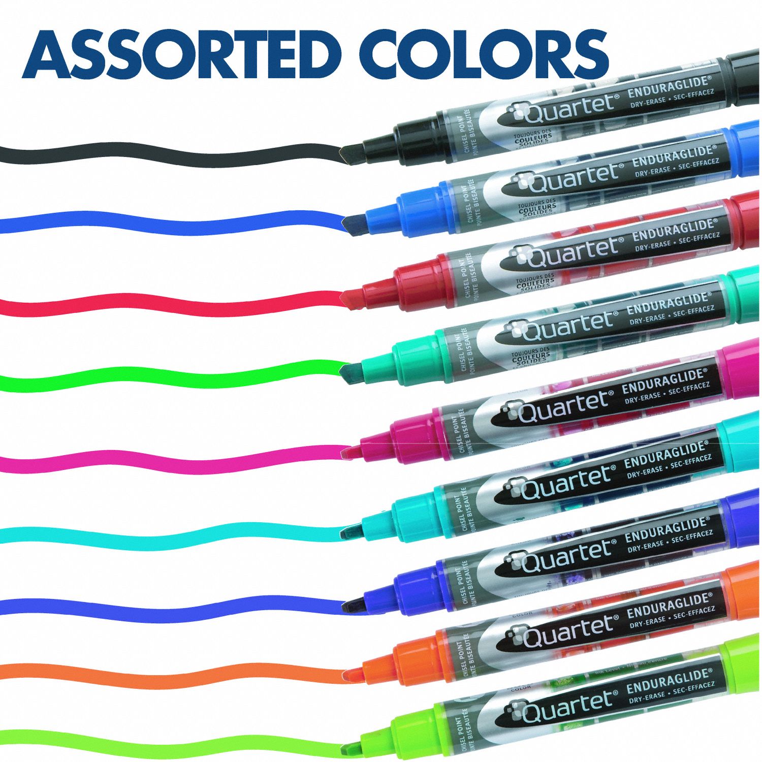 QUARTET Dry Erase Markers Fine, Capped, Assorted, Original, Low Odor