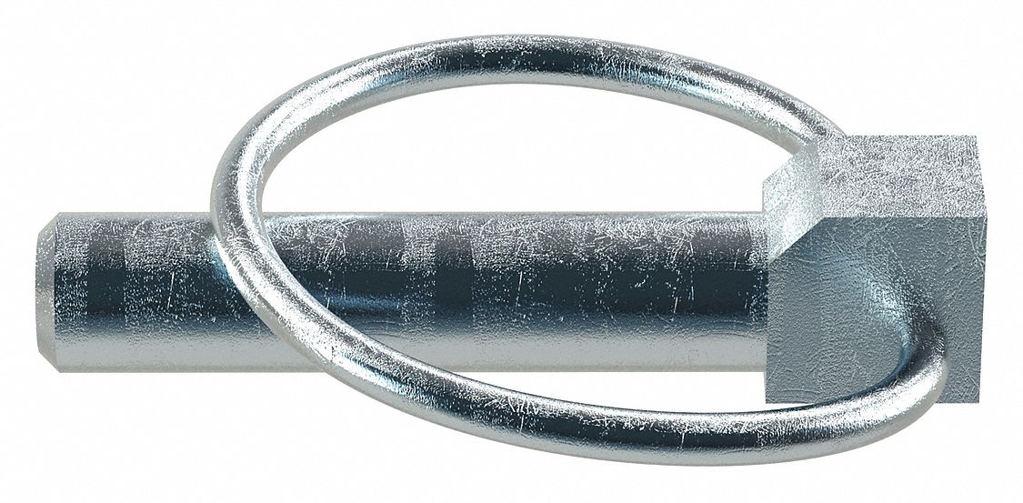 Lynch Pin, 7/16in dia, 1 11/32in L, PK5: Inch, 1 11/32 in Usable Lg, 7/16 in Shank Dia, With Chain
