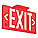SIGN EXIT PF50 1 FACE WBRACKET RED