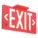 SIGN EXIT PF50 1 FACE WBRACKET RED