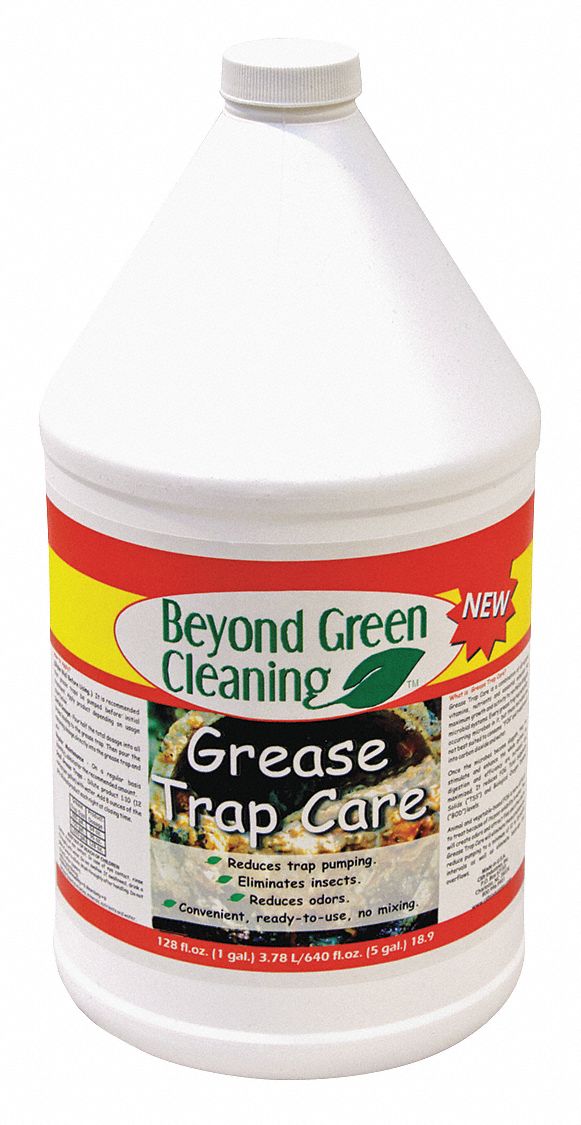 Grease Trap Treatment: Jug, 1 gal, Liquid, Unscented, 4 PK