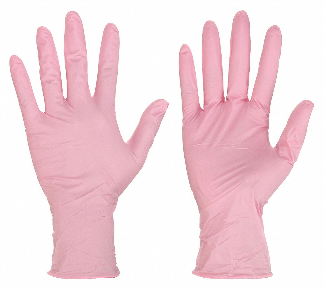 Disposable Gloves, Pink,