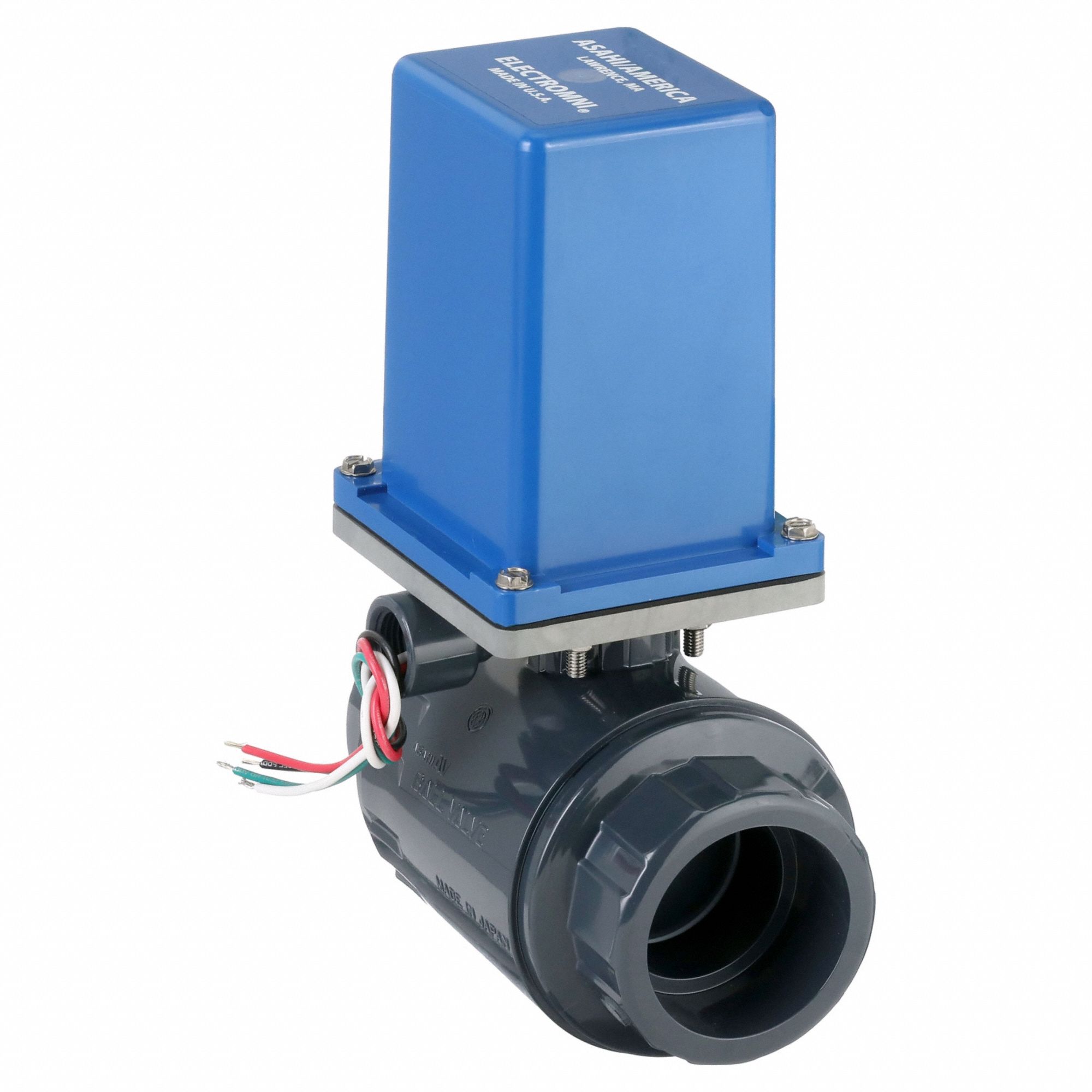 ASAHI, 2 in, PVC, Electrically Actuated Two-Way Ball Valve