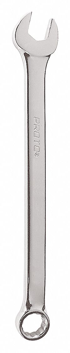 Combination Wrench: Alloy Steel, Chrome, 23 mm Head Size, 13 in Overall Lg, Offset