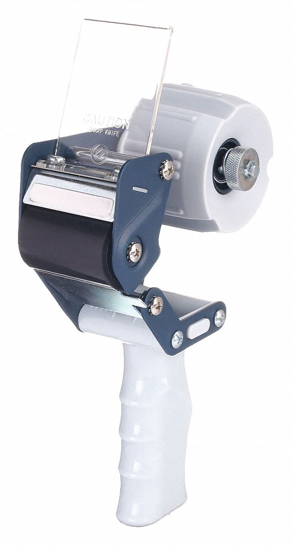 HANDHELD TAPE DISPENSER, HEAVY, FOR 2 IN MAX TAPE W, FOR 3 IN TAPE CORE DIA, PISTOL, PLASTIC/STEEL