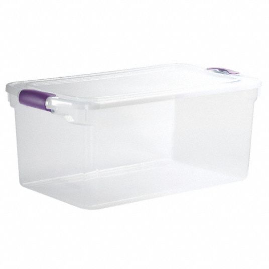 Homz 6610BKTS.10 10 Gallon Durable Molded Plastic Storage Bin with Secure  Lid, 1 Piece - Baker's