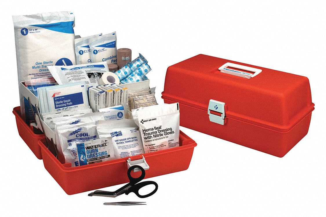 FIRST AID ONLY, First Response, 25 Served per Kit, First Aid Kit - 49H357|3100 - Grainger