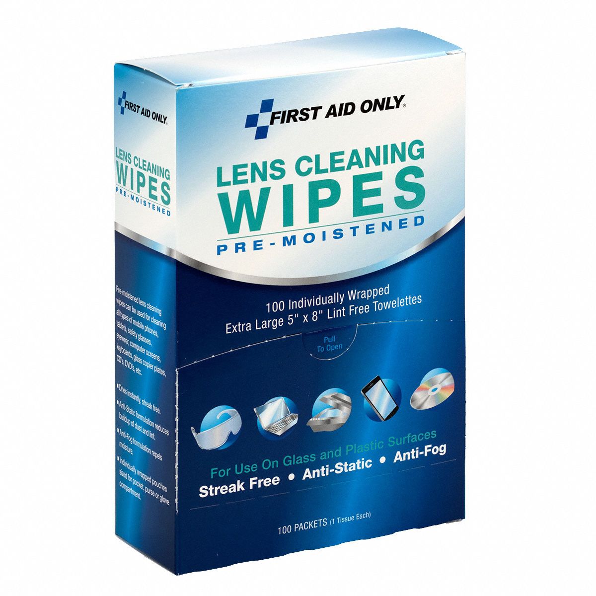 PHYSICIANSCARE Lens Cleaning Tissue 100 Wipe Count, Individually