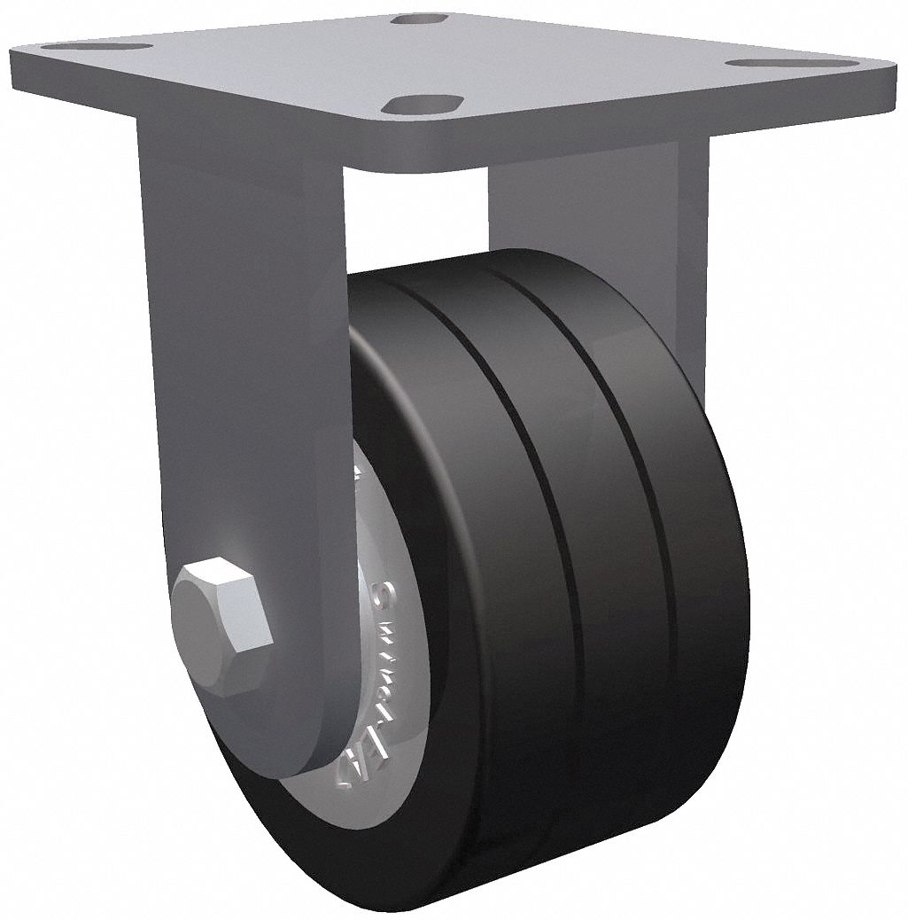 HAMILTON Standard Plate Caster 6 in Wheel Dia., 3500 lb, 8 in Mounting