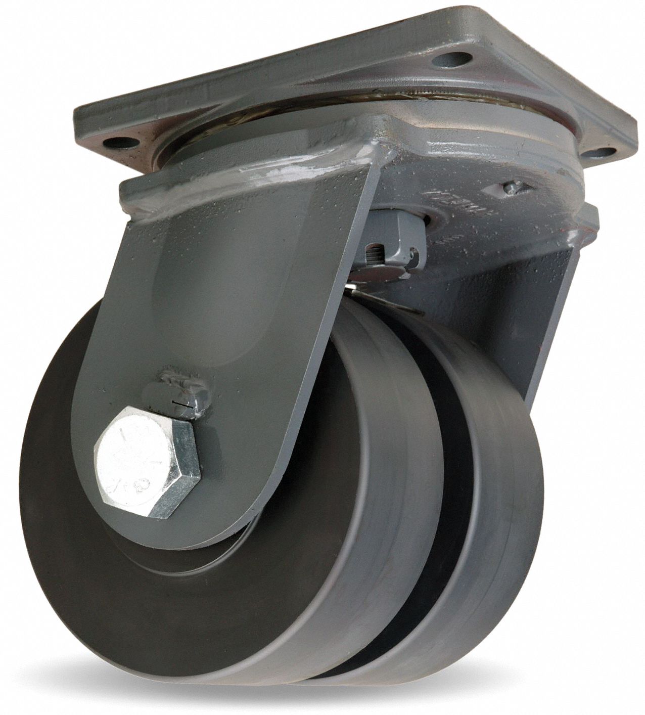 SWIVEL CASTER, 10 IN DIAMETER, 3 IN W, 13 IN H, BLACK