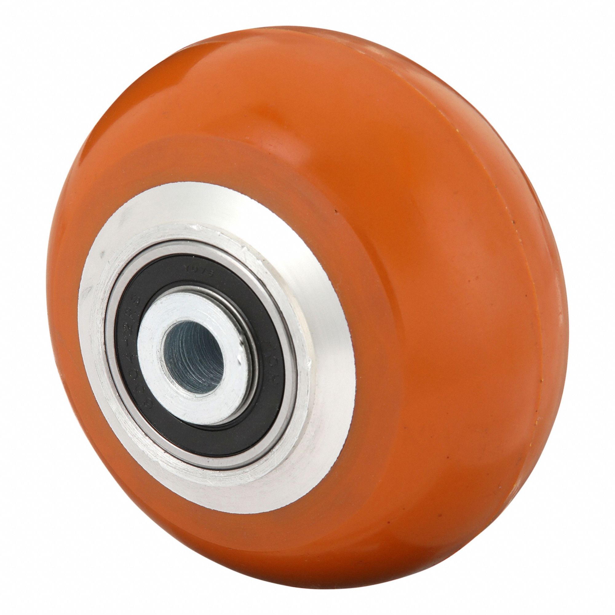Caster Wheel: 4 in Wheel Dia., 2 in Wheel Wd, Polyurethane, 650 lb Load Rating