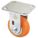 KINGPINLESS PLATE CASTER, 5 IN WHEEL DIAMETER, 750 LB, 6½ IN MOUNTING H, FIRM