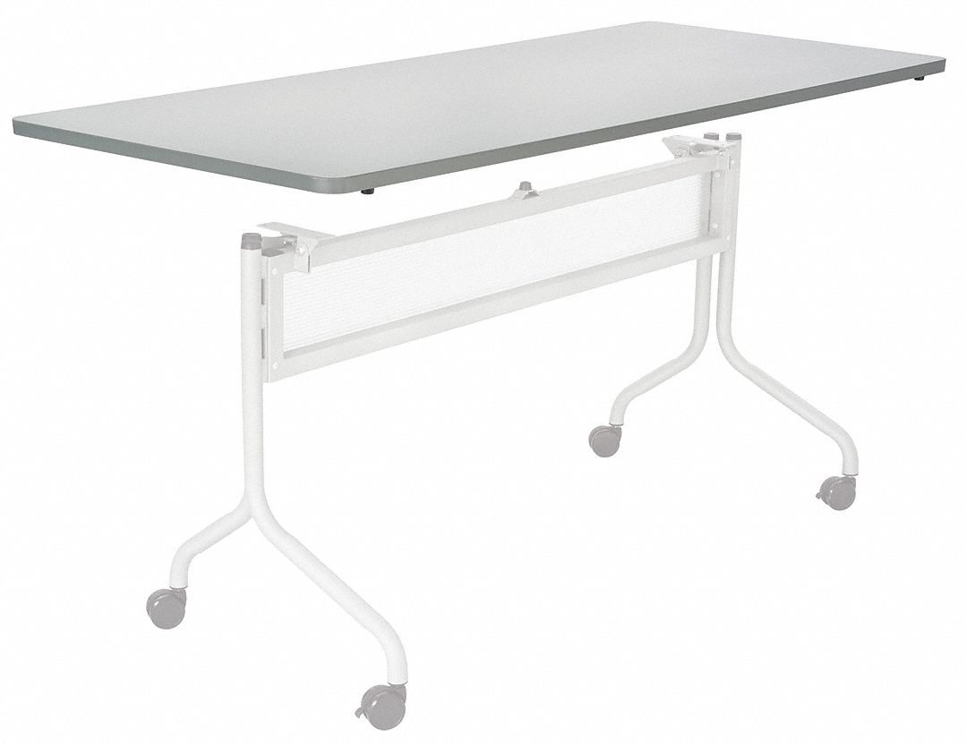 SAFCO Training Tabletop, Rectangle, Gray, Width 72", Depth 24", Height 1"   49H912|2067GR   