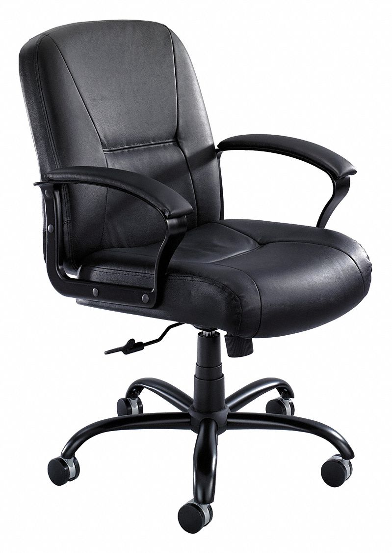 49H950 - Big/Tall Chair Leather Blk 19-22 Seat Ht
