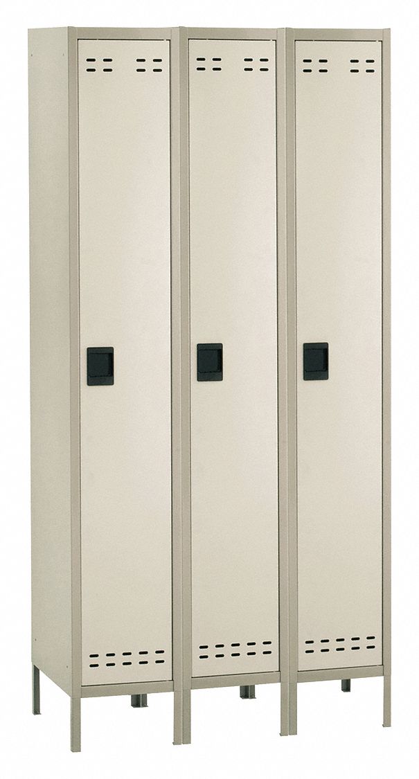 SAFCO Wardrobe Locker, Lvrd, 3 Wide, 1 Tier, Tan 49J0265525TN Grainger