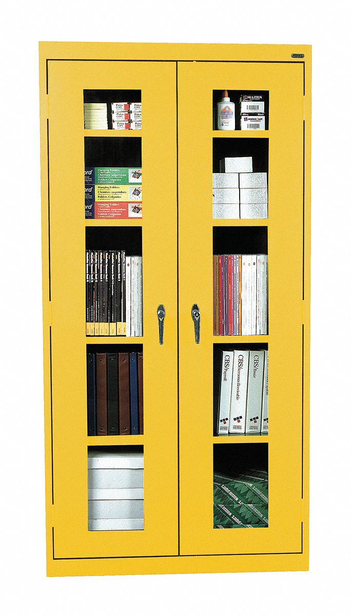 Sandusky Storage Cabinet 72 In Steel Yellow 49j128