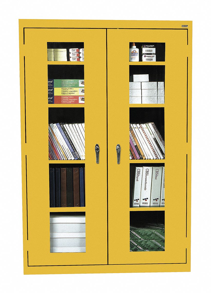 Sandusky Storage Cabinet 78 In Steel Yellow 49j143