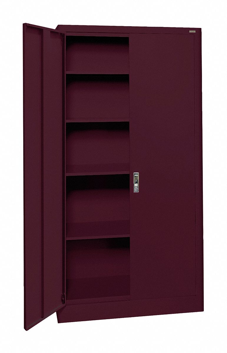 Sandusky Storage Cabinet 72 In Steel Burgundy 49j205