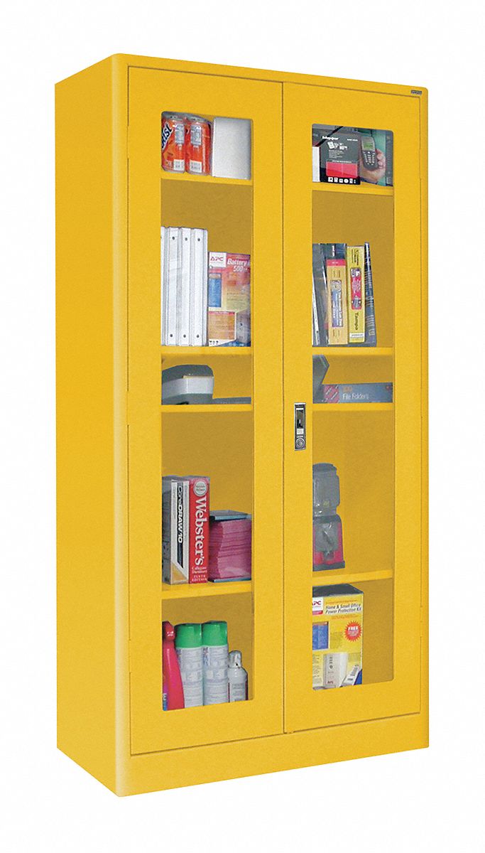 Sandusky Storage Cabinet 72 In Steel Yellow 49j221