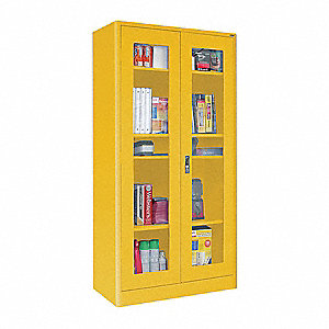 Sandusky Storage Cabinet 72 In Steel Yellow 49j221