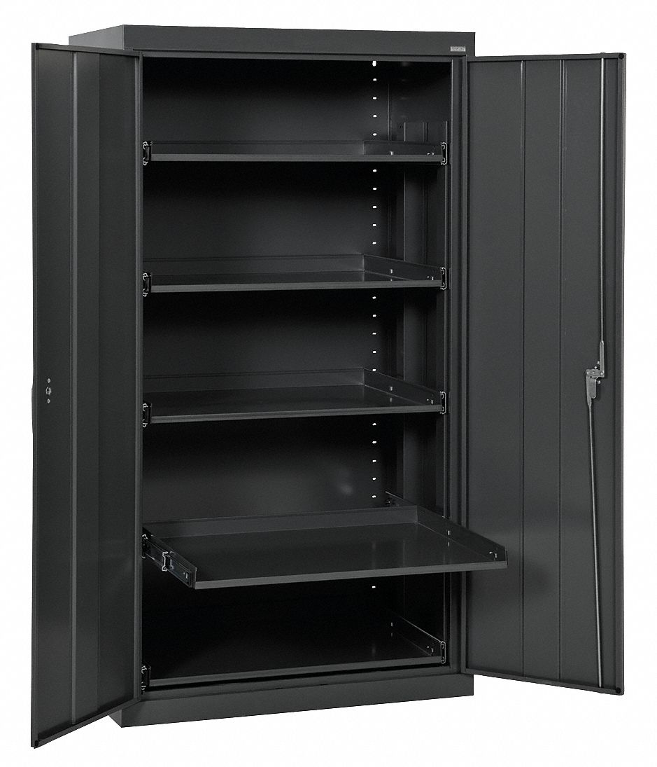 SANDUSKY Storage Cabinet, 66 in., Steel, Black - 49J370|ET52362466-09LL ...
