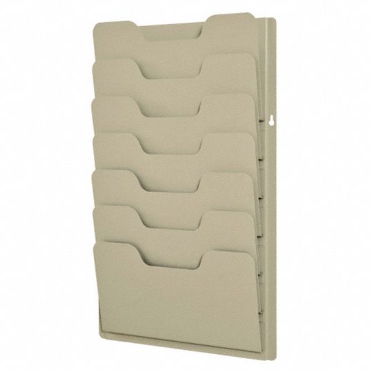 BUDDY PRODUCTS, 7 Compartments, Steel, Wall File - 49J430|0810-6 - Grainger