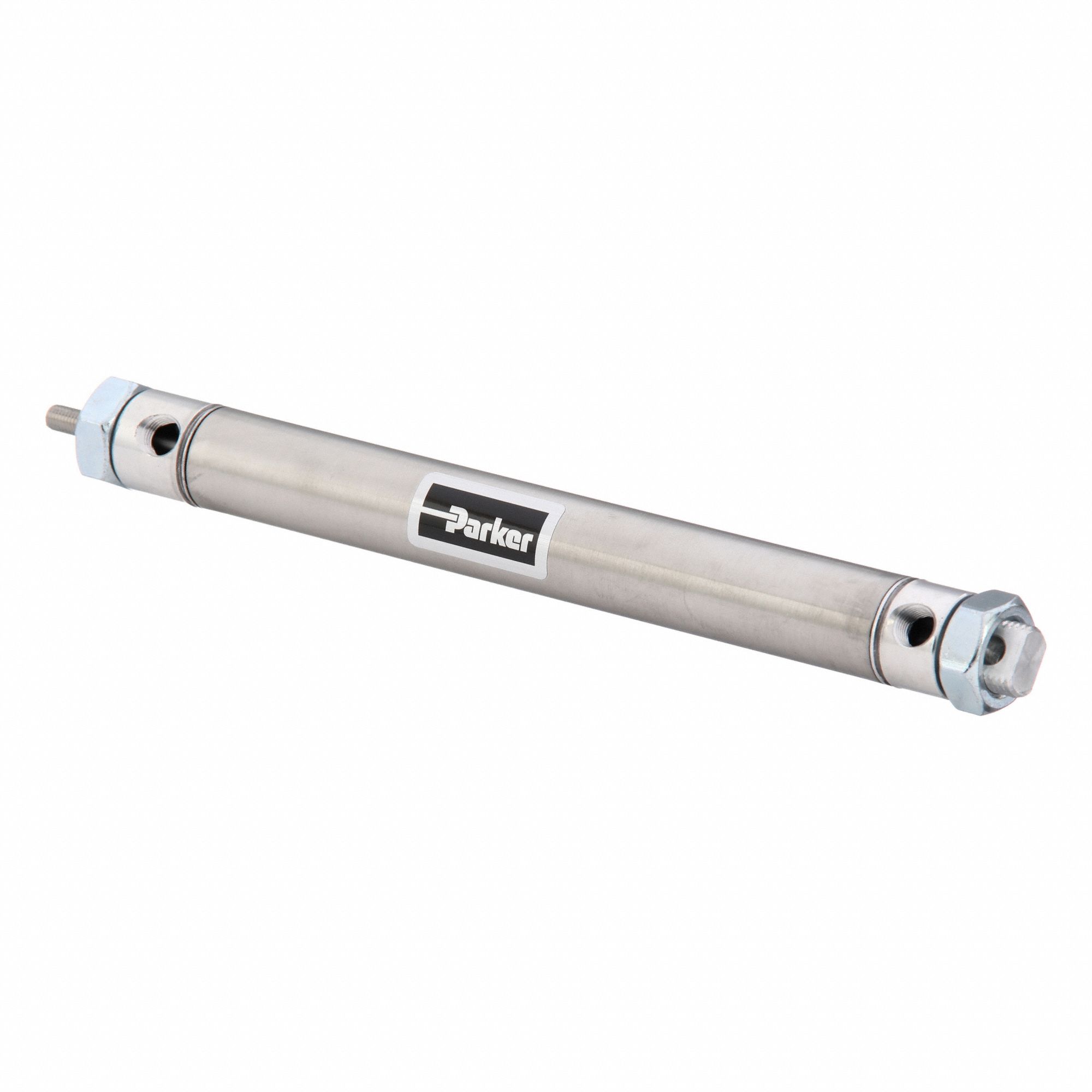 Air Cylinder: 7/8 in Bore, 6 in Stroke, Non-Repairable, Stainless Steel, Nose/Pivot Mounting