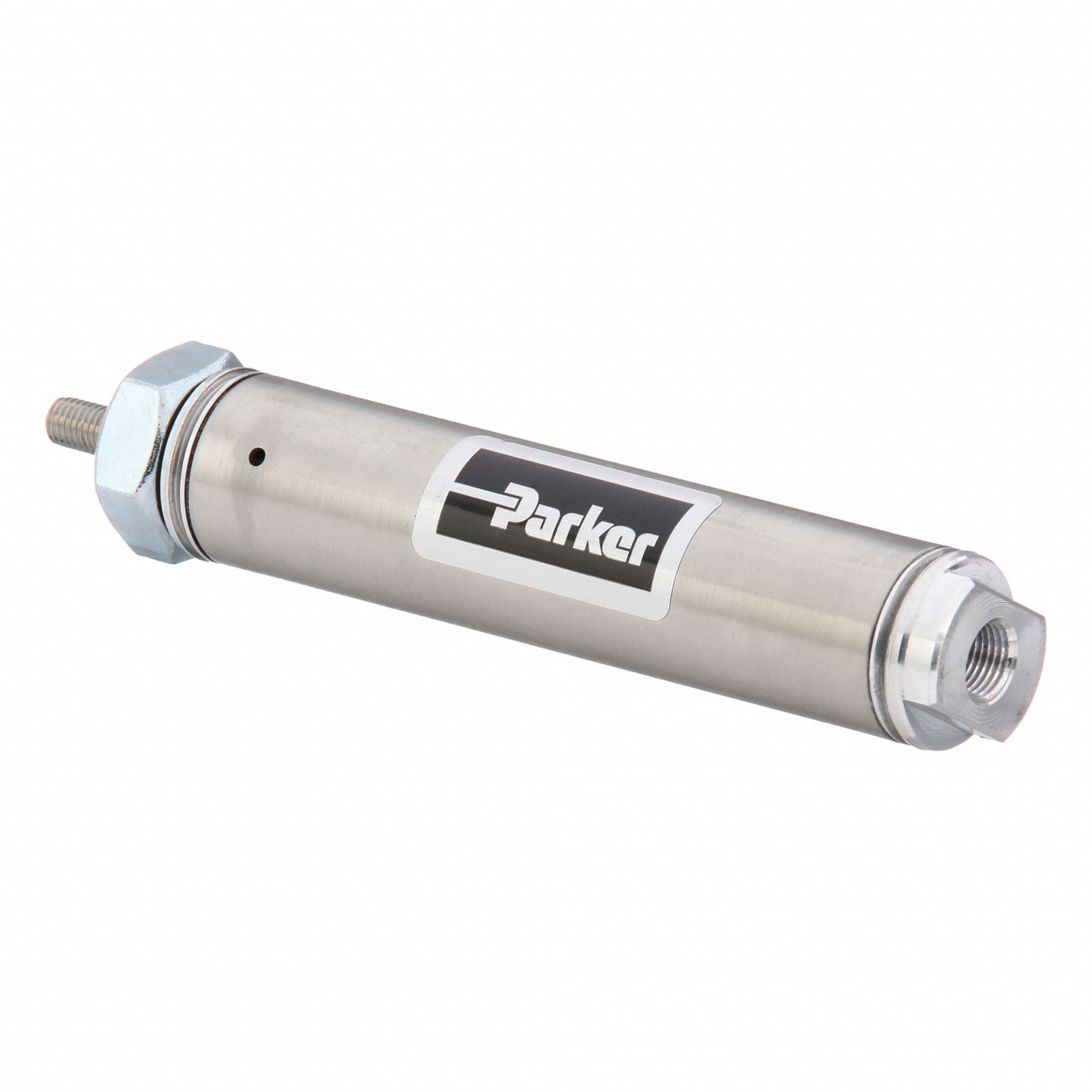 Air Cylinder: 7/8 in Bore, 2 in Stroke, Stainless Steel, Nose Mounting, Non-Magnetic Piston
