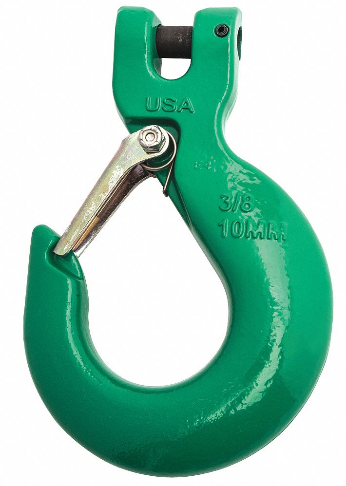 Campbell #5799095 5/8 in. Cam Alloy Self-Locking Swivel Hook - Grade 100 -  Painted Green