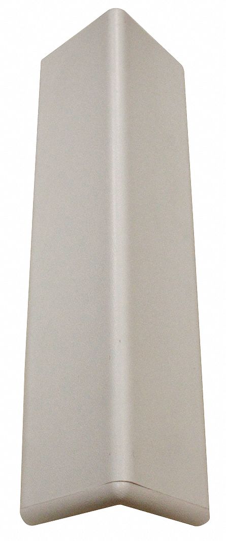 Corner Guard: Corner Guard System, PVC, Silver Gray, 3 in Leg Wd, 8 ft Overall Ht