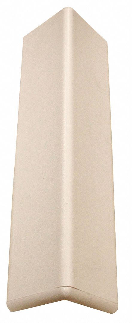 Corner Guard: Corner Guard System, PVC, Eggshell, 2 in Leg Wd, 8 ft Overall Ht