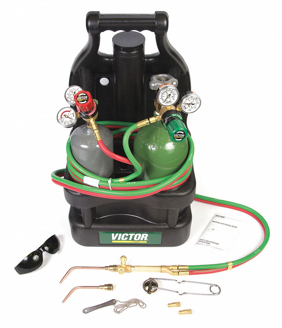 GAS WELDING OUTFIT,12.5 FT HOSE L,LD