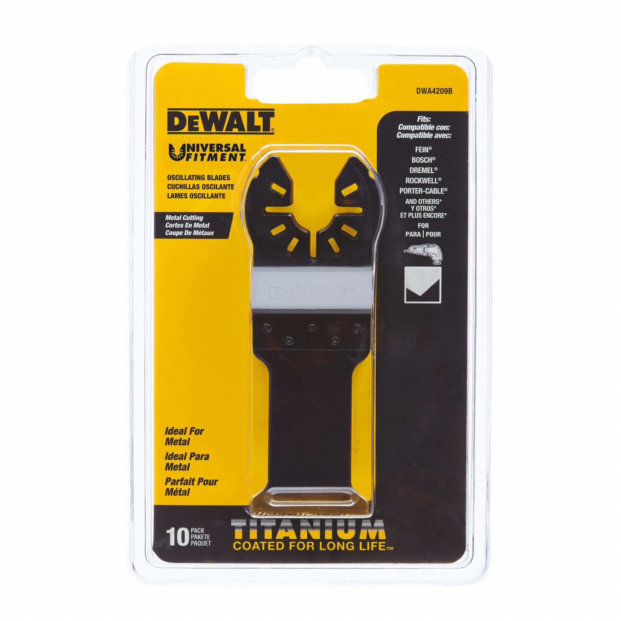 DEWALT Oscillating Tool Blade 1 1/4 in Blade Wd, 1 3/8 in Blade Lg