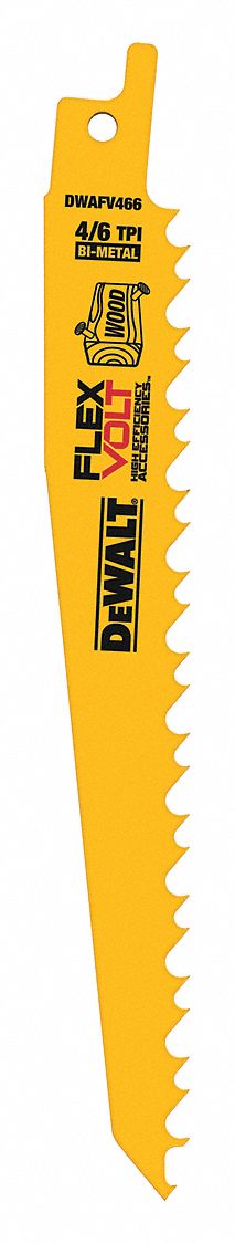 Reciprocating Saw Blade, 6" L, 6 TPI, PK5