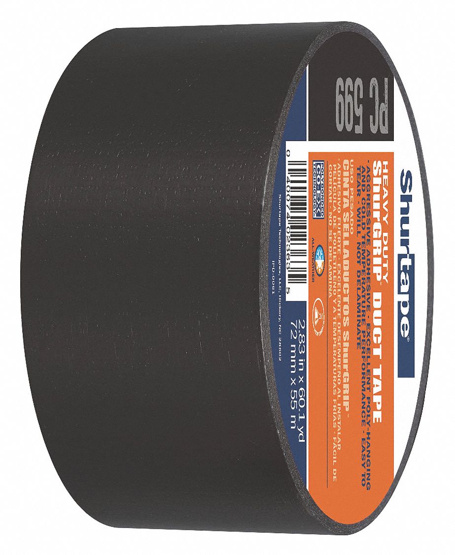 DUCT TAPE, PC 599, STANDARD DUTY, 2 13/16 IN X 60 YARD, BLACK