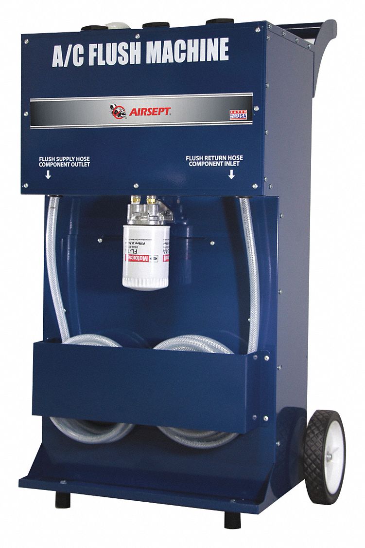 AIRSEPT A/C Flush Machine, Steel, 40" H x 21" W 49JR7540001 Grainger
