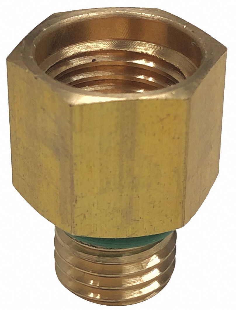 AIRSEPT A/C Hose Adapter Coupler 1 Pieces, 251/400 in Outside Dia., 1 W x 11/2 L Size, Brass