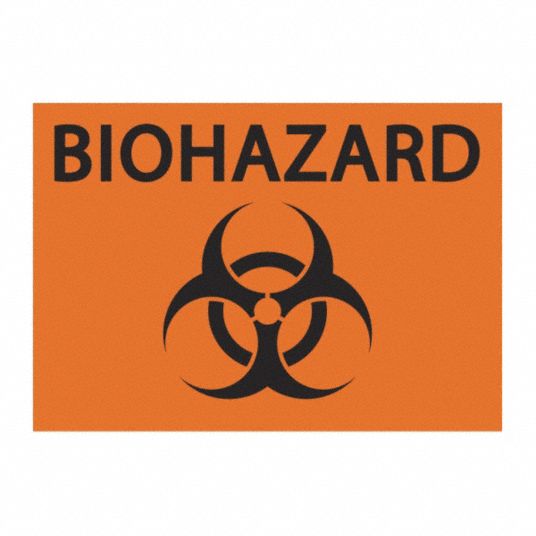 Biohazard Sign, Biohazard, Header Biohazard, Rectangle, 7 in Height, 10 ...